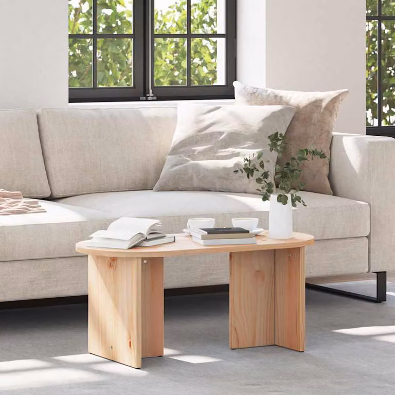 Maison Exclusive - Tavolino Natur 80 x 39,5 x 35 cm in legno massello di pino