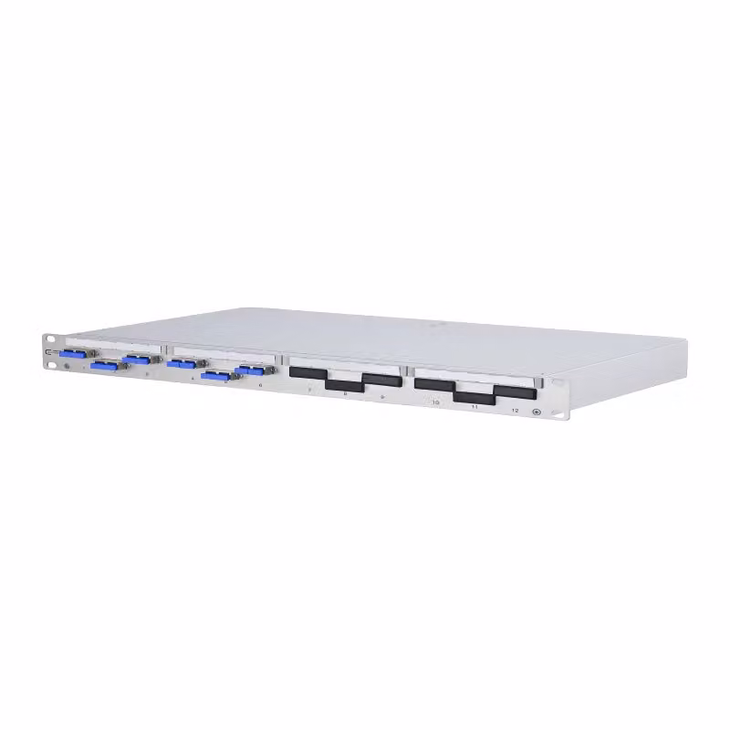 Metz Connect OpDAT PF Patchfeld giunzione 6xSC-D (metallico), OS2, grigio 150209D206-E
