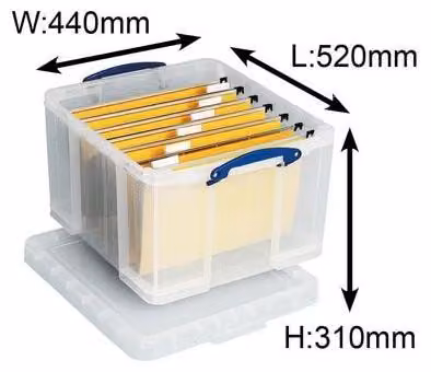 Scatola trasparente Really Useful Box, 42L - 520x440x310mm