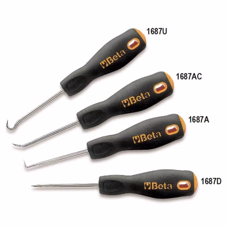 Beta Tools Set di 4 pezzi per scribacchini in acciaio 1687/S4 016870150
