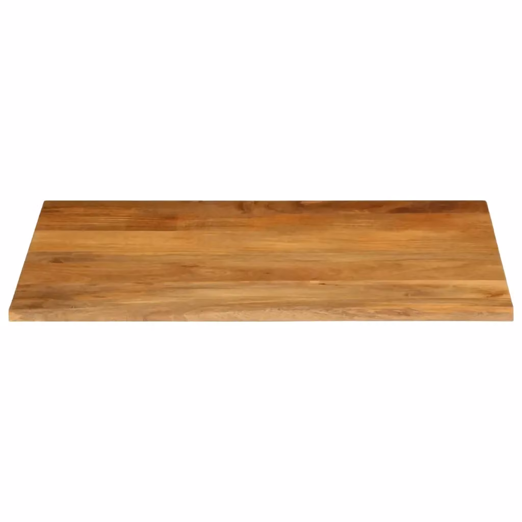 Piano Tavolo in Legno Massello di Mango con Bordi Vivi vidaXL, Marrone, L 110 cm x P 80 cm x H 3,8 cm – 2
