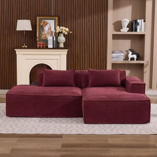 Divano 2 Posti con Cuscini ¨C MINIMAL ¨C Tessuto, 235 cm