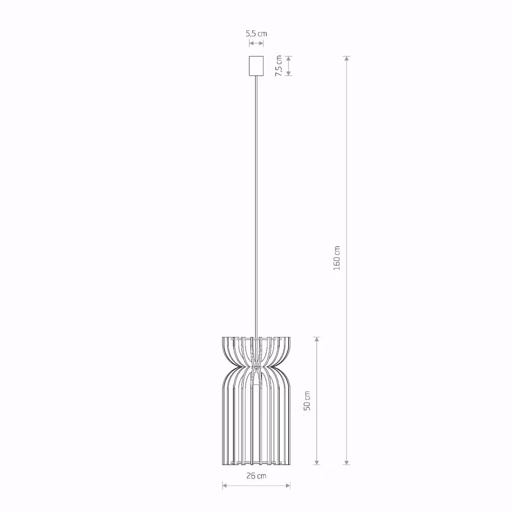 Lampada a sospensione Nowodvorski Lighting KYMI in legno e metallo nero con attacco E27 – 2