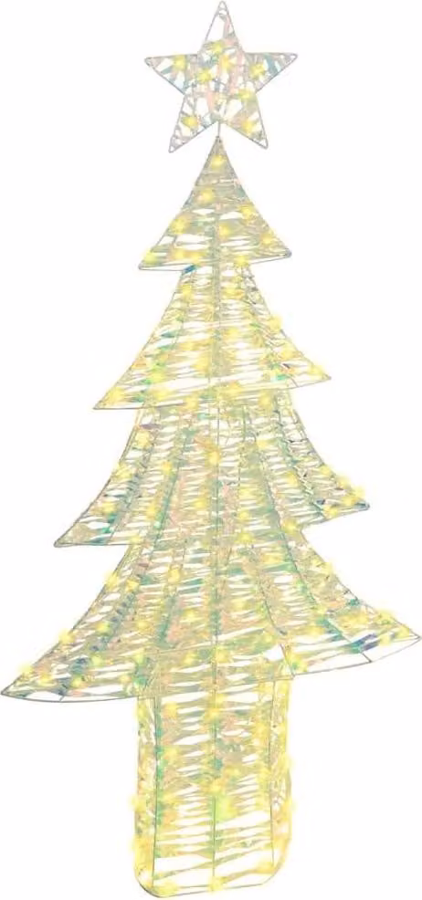 Albero di Natale con 240 LED Bianco caldo 181 cm PET