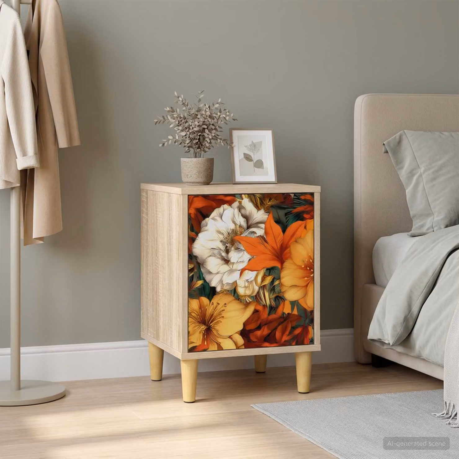 Armadio da Notte vidaXL GENNEP Rovere Sonoma L: 36 cm, P: 33 cm, H: 50 cm