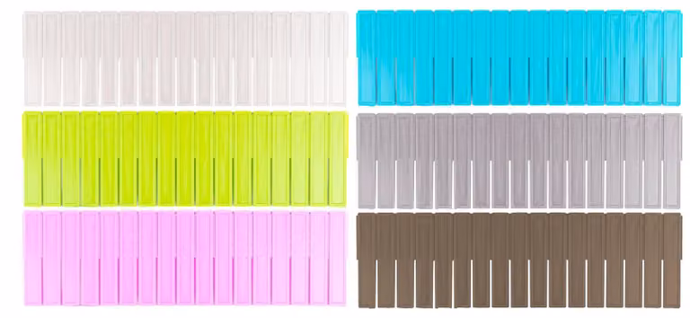 Set 2 Divisori Organizer 130x435mm Componibili per Cassetti in Plastica Verde