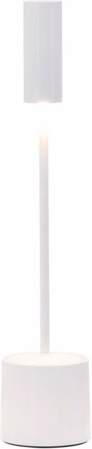 Lampada da tavolo ricaricabile Zafferano Carolina LED dimmerabile Touch Bianco Lucido per uso interno ed esterno