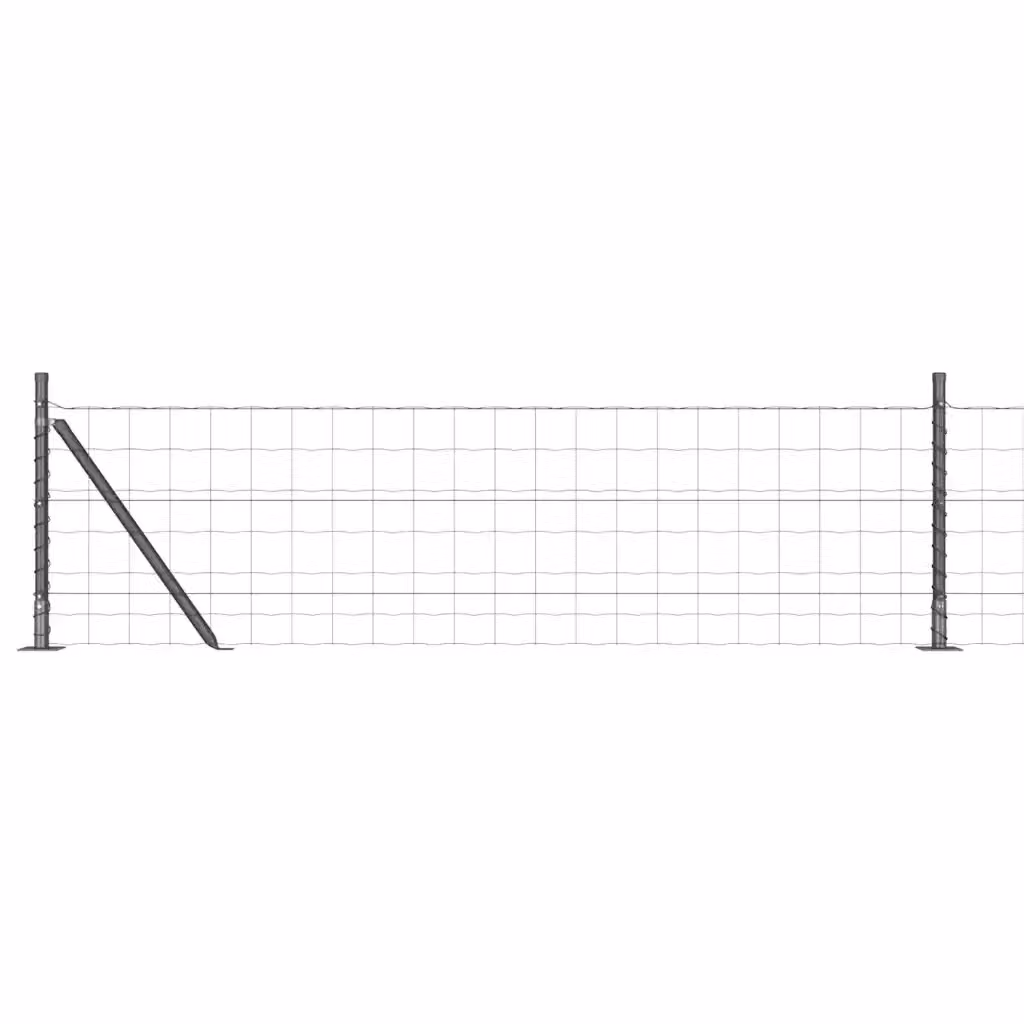 Recinzione vidaXL in acciaio rivestito in PVC grigio con base per installazione interrata L: 50 cm, H: 119 cm, P: 60 cm – 2