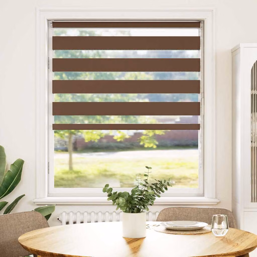 vidaXL Tenda a Rullo Zebra Larghezza Tessuto 90,9 cm Poliestere