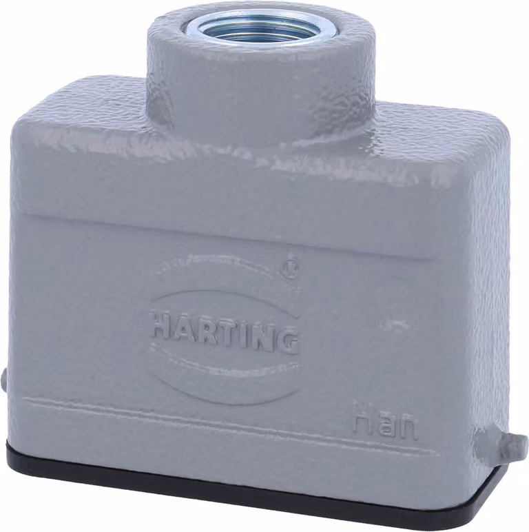 HARTING Han 10A Custodia a manicotto bassa, 1xM16 uscita cavo diritta, per 1 staffa (nella parte inferiore) Vite M16