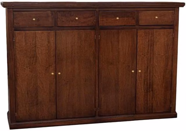 Madia credenza in legno stile arte povera Mobili 2G colore noce scuro L/P/H: 160 x 35 x 110 cm