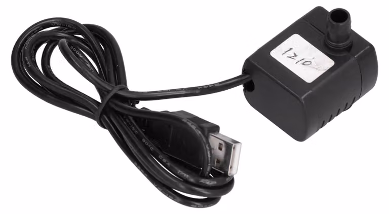 Pompa per acquari Mini, 170 litri/ora, a corrente continua, impermeabile e sommergibile, con connettore USB, per acquari e fontane, 12V DC