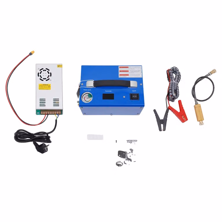 Compressore d'aria ad alta pressione, 250W, pressione massima di 4500 PSI, 12V. Colore: blu. : UE