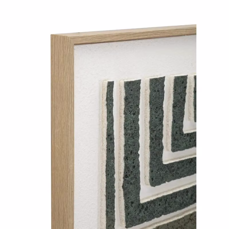 Dipinto Astratto Geometrico su Tela 3D con Cornice Mauro Ferretti, Multicolore, L 60 cm x H 80 cm x P 2,9 cm – 2