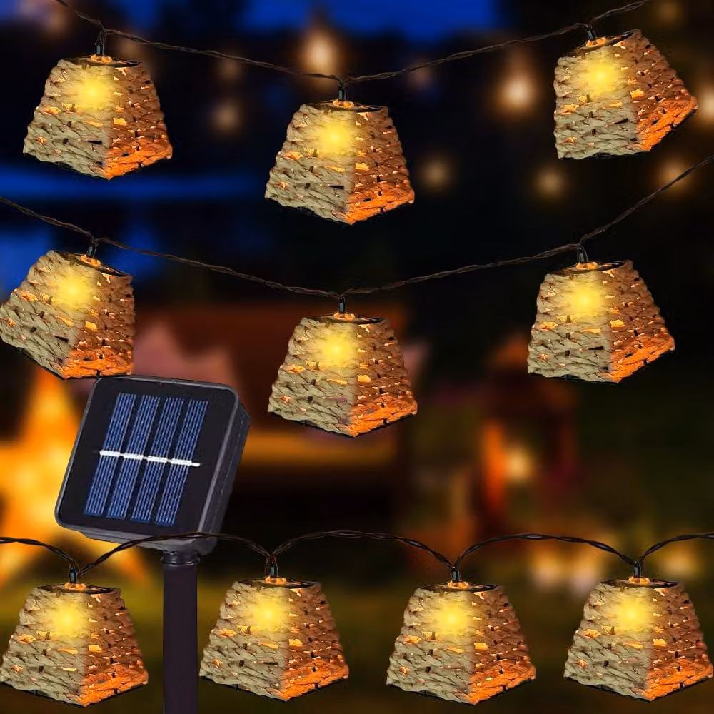 Set di 10 luci LED solari, resistenti alle intemperie, grado di protezione IP67, adatte per uso esterno