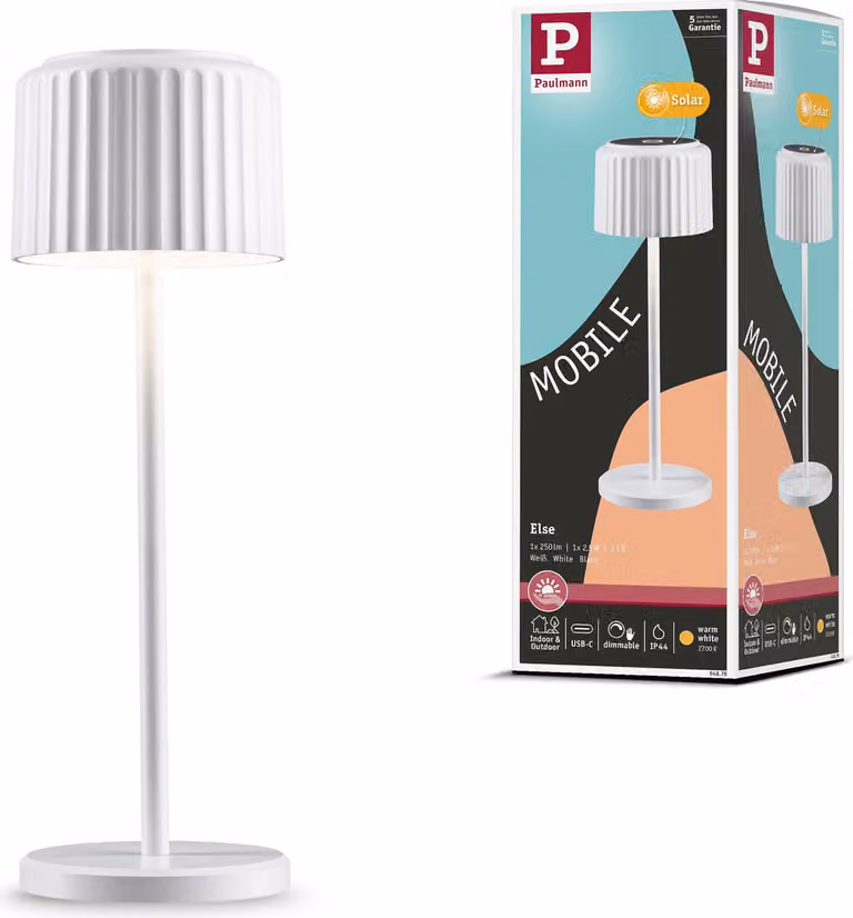 Lampada solare ricaricabile Paulmann Else