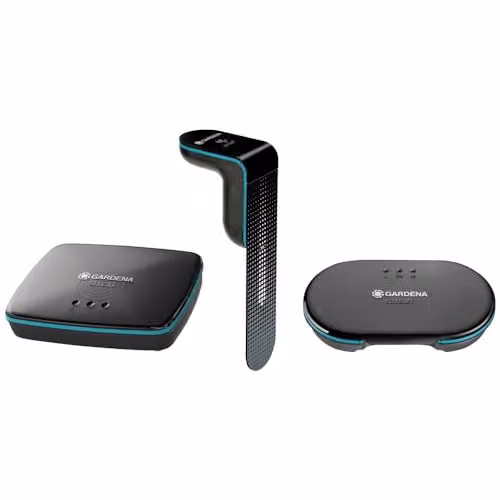 Gardena Set smart Irrigation Control Sensor: computer per irrigazione per max. 6 valvole (24 V), incl. smart Sensor/smart Gateway, controllabile tramite smart App (19210-20)