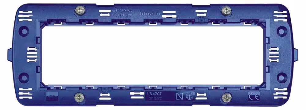 Bticino LivingLight Supporto Scatola Plastica Blu 7 Moduli LN4707