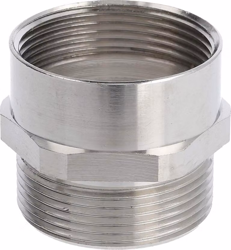 Raccordo intermedio M/M M32x1,5 MSZ-M32 lungo esagonale ottone (CuZn) nichelato filettatura di collegamento 13,0 mm - 1 pezzo