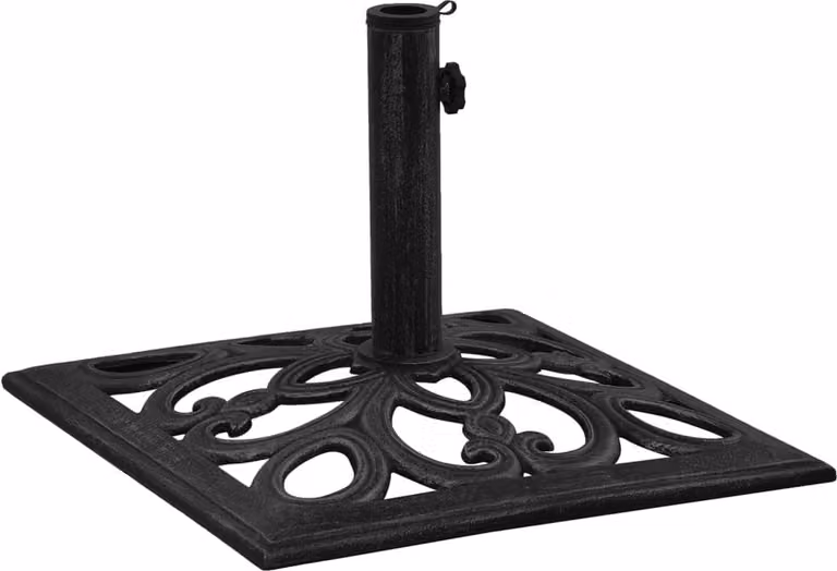 Base per Ombrellone Nera 47x47x33 cm in Ghisa