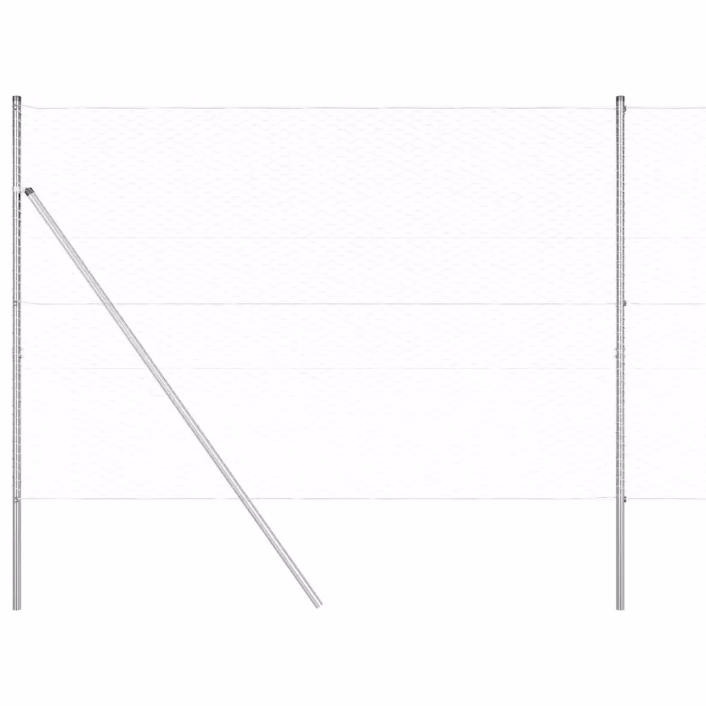 vidaXL Palo della recinzione rotondo in acciaio galvanizzato Argento L: 150 cm, H: 50 cm – 2