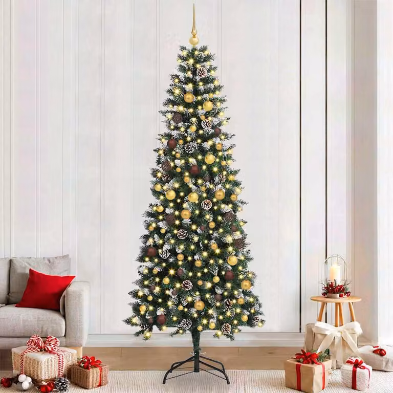 Maison Exclusive - Albero di Natale artificiale verde, 240 cm, in PVC, plastica e acciaio