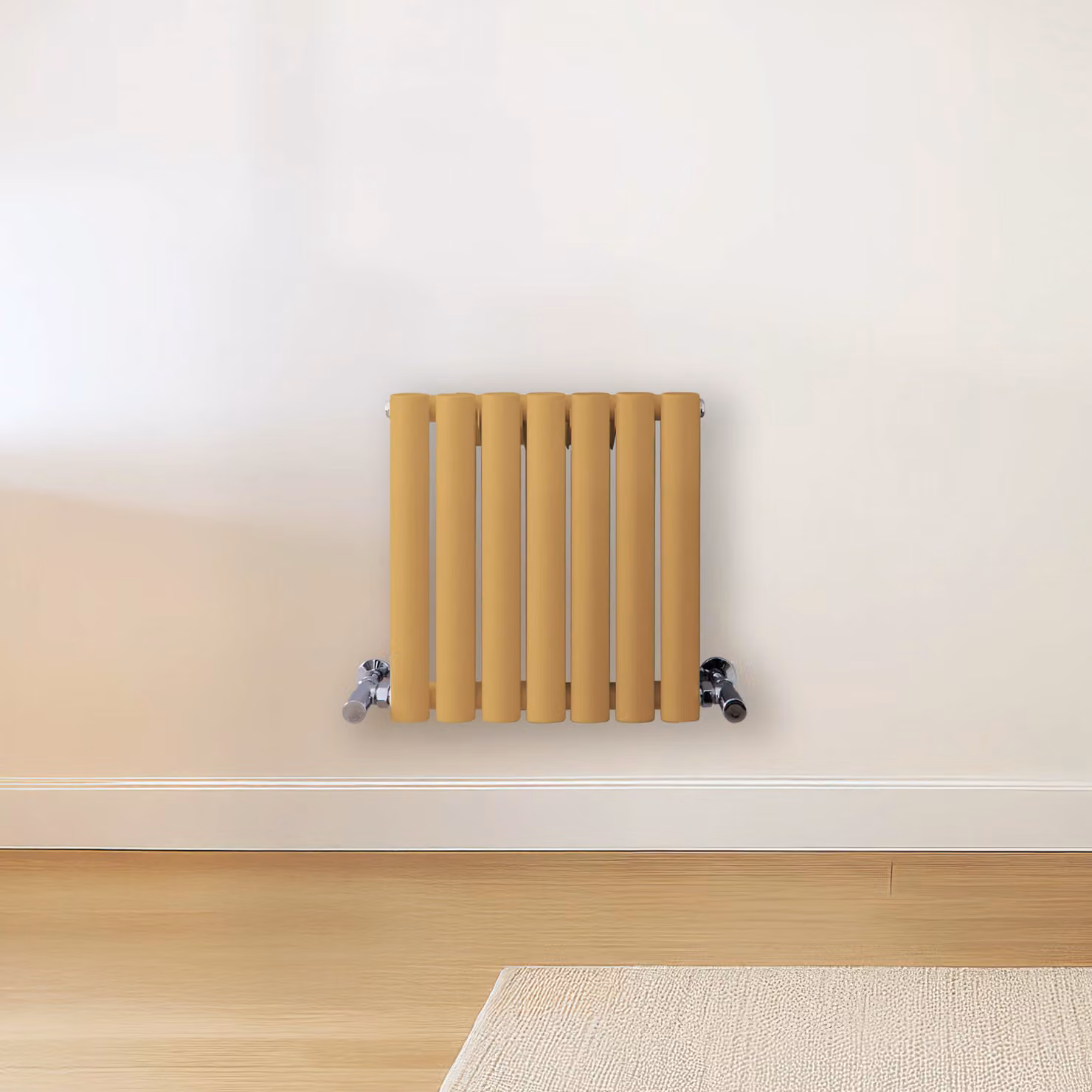 Radiatore di Design Orizzontale Giallo (Autumn Giallo) - 400mm x 413mm - Pannello Doppio  - Revive