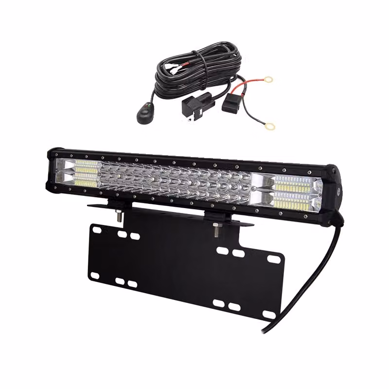 striscia luminosa LED da 288W da 20 pollici, a tre file, impermeabile IP67, filo della luce dell'apparecchio