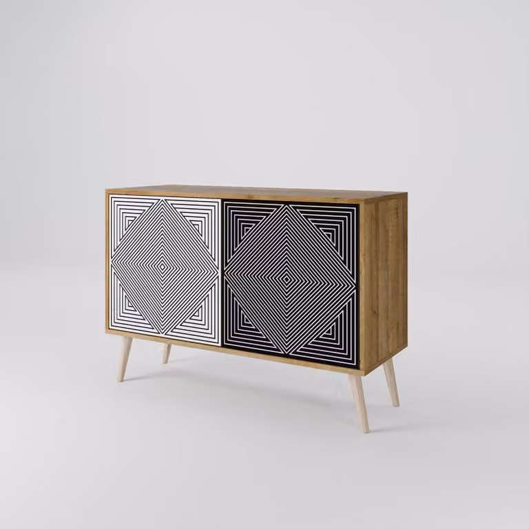 Cassettiera Spacerebels a 2 ante - credenza cassettiera - credenza alta - mobile guardaroba - soggiorno camera da letto - 57,5×111×42 (HxLxP)
