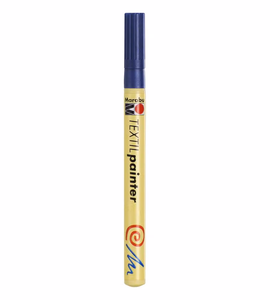 Marabu Pennarello per Tessuti - Blu Scuro - 1-2 mm