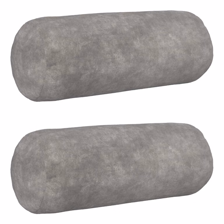vidaXL Cuscino HEERLEN 2 pz Grigio Chiaro Fleece in microfibra