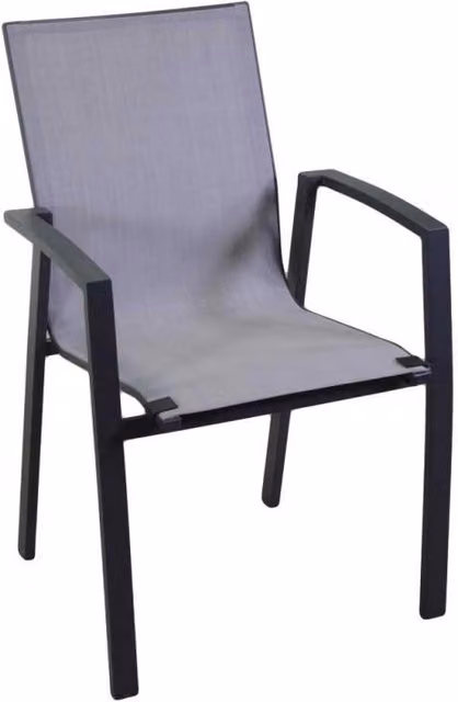 Poltrona in alluminio Dover VACCHETTI colore antracite L: 61 cm, P: 57 cm, H: 89 cm