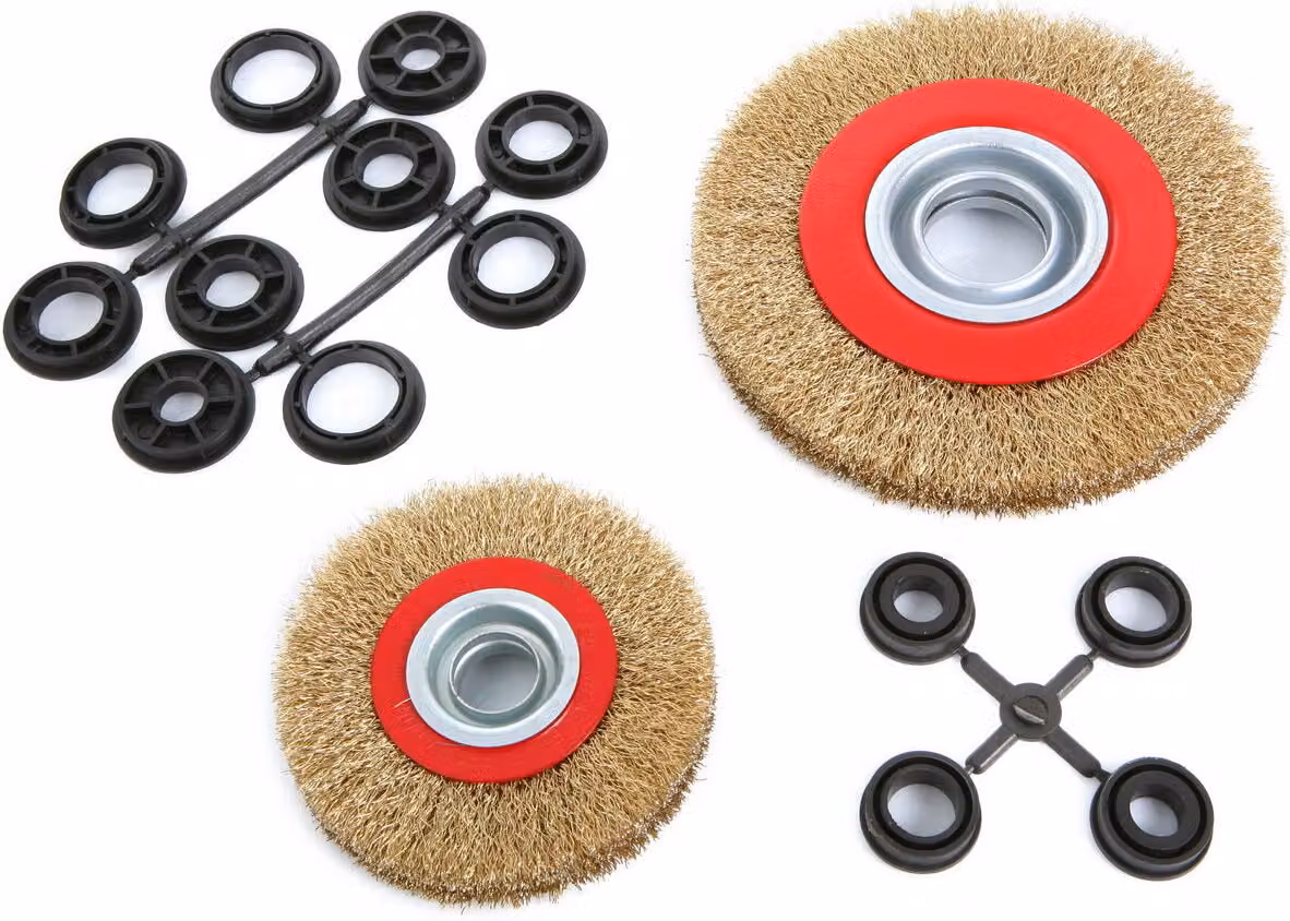 Set di spazzole in acciaio da 125 mm per trapano avvitatore