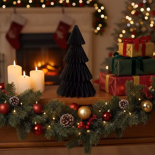 Decorazione natalizia Abete nero da tavolo, Altezza: 30 cm