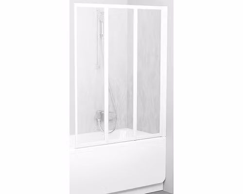 Schermo per vasca da bagno RAVAK VS3 130 Bianco+Rain 795V010041