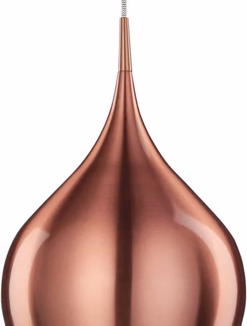 Lampada a sospensione moderna SEARCHLIGHT in alluminio rosa e rame con design a cupola e altezza regolabile, attacco E27