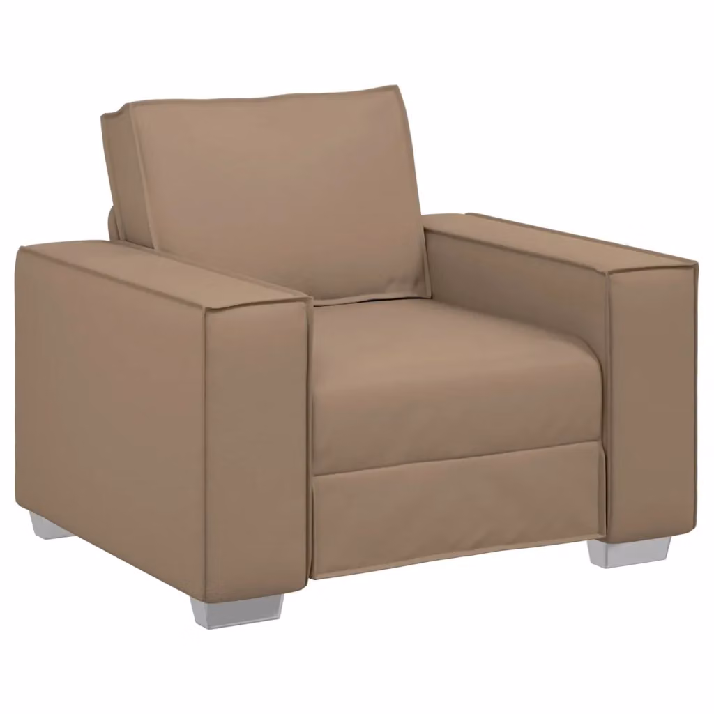 Poltrona moderna vidaXL in pelle sintetica beige con braccioli per il tuo soggiorno L: 78 cm, P: 84 cm, H: 99 cm – 2