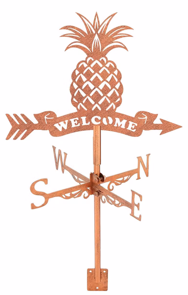 Indicatore della direzione del vento - Design a forma di ananas - Rame rosso inossidabile - Modello AJEW-WH0525-079-EU23