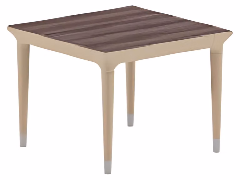 Beistelltisch Modern Beige Braun Holzoptik Elegante Beine Wohnzimmertisch
