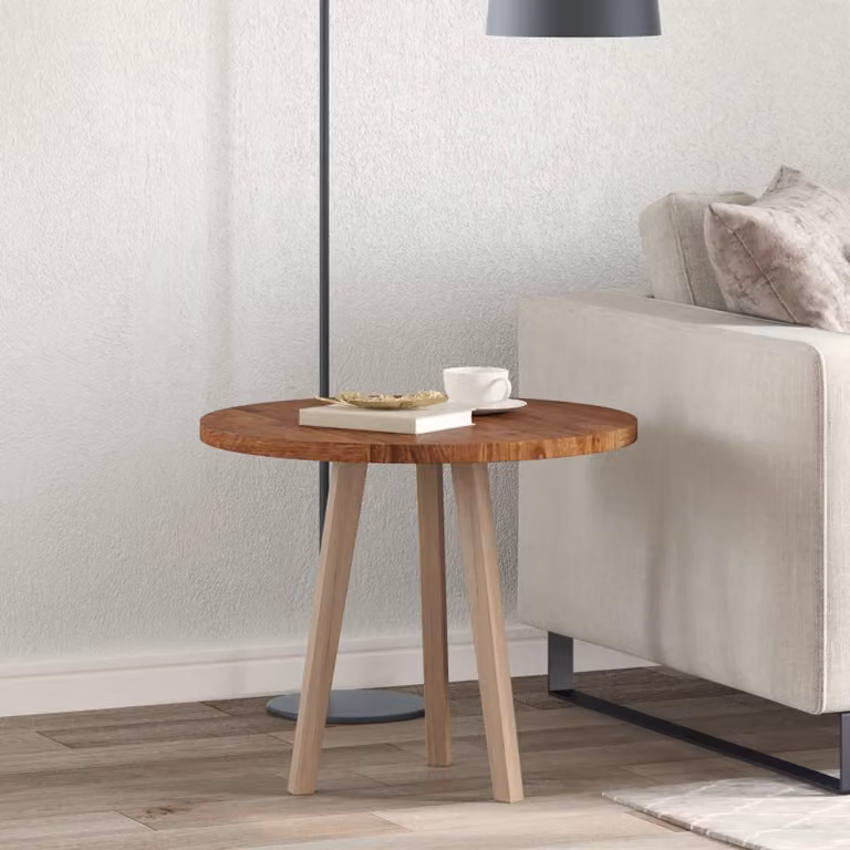 Piano del tavolo rotondo vidaXL in legno di quercia marrone chiaro, Ø 60 cm, Spessore: 2,5 cm