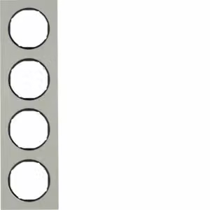 Berker 10142204 Cornice in acciaio inossidabile/nero Berker R.3