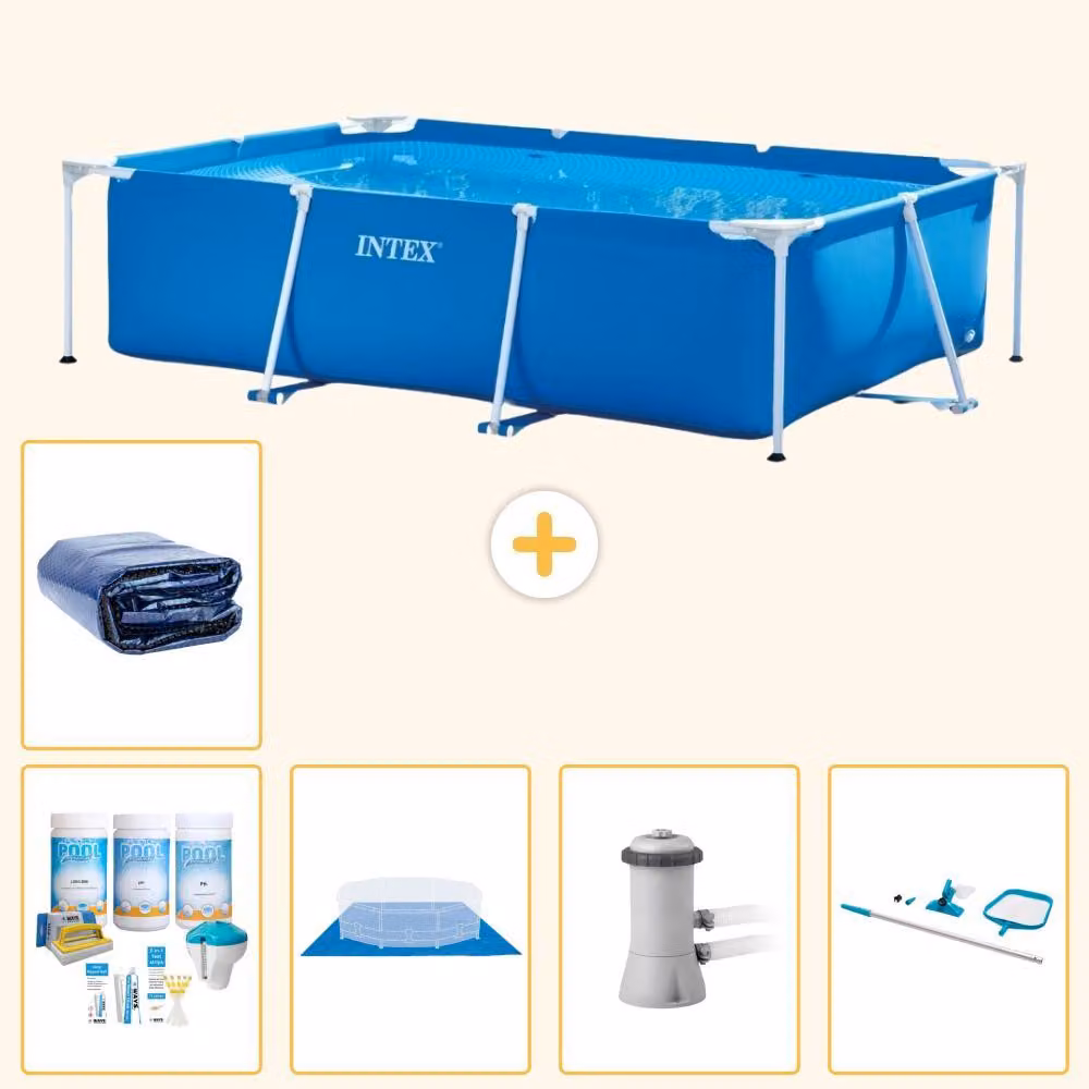 Piscina fuori terra rettangolare - 300x200x75 cm - 6 pezzi - Modello S20055