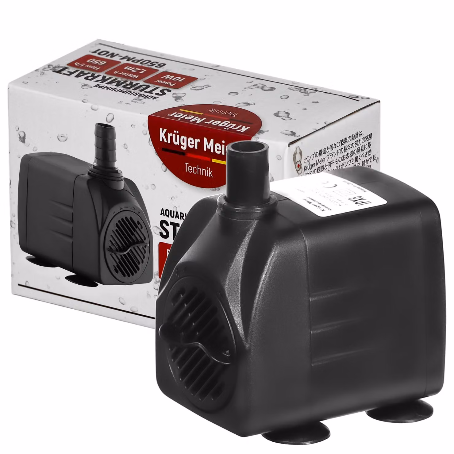 pompa d’acqua da 650 l/h, Kruger Meier Sturmkraft 650PM-NO1, uso universale, funzionamento completamente sommerso