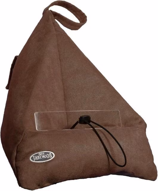 Supporto per lettura in tessuto marrone regolabile - ideale per libri e tablet book seat