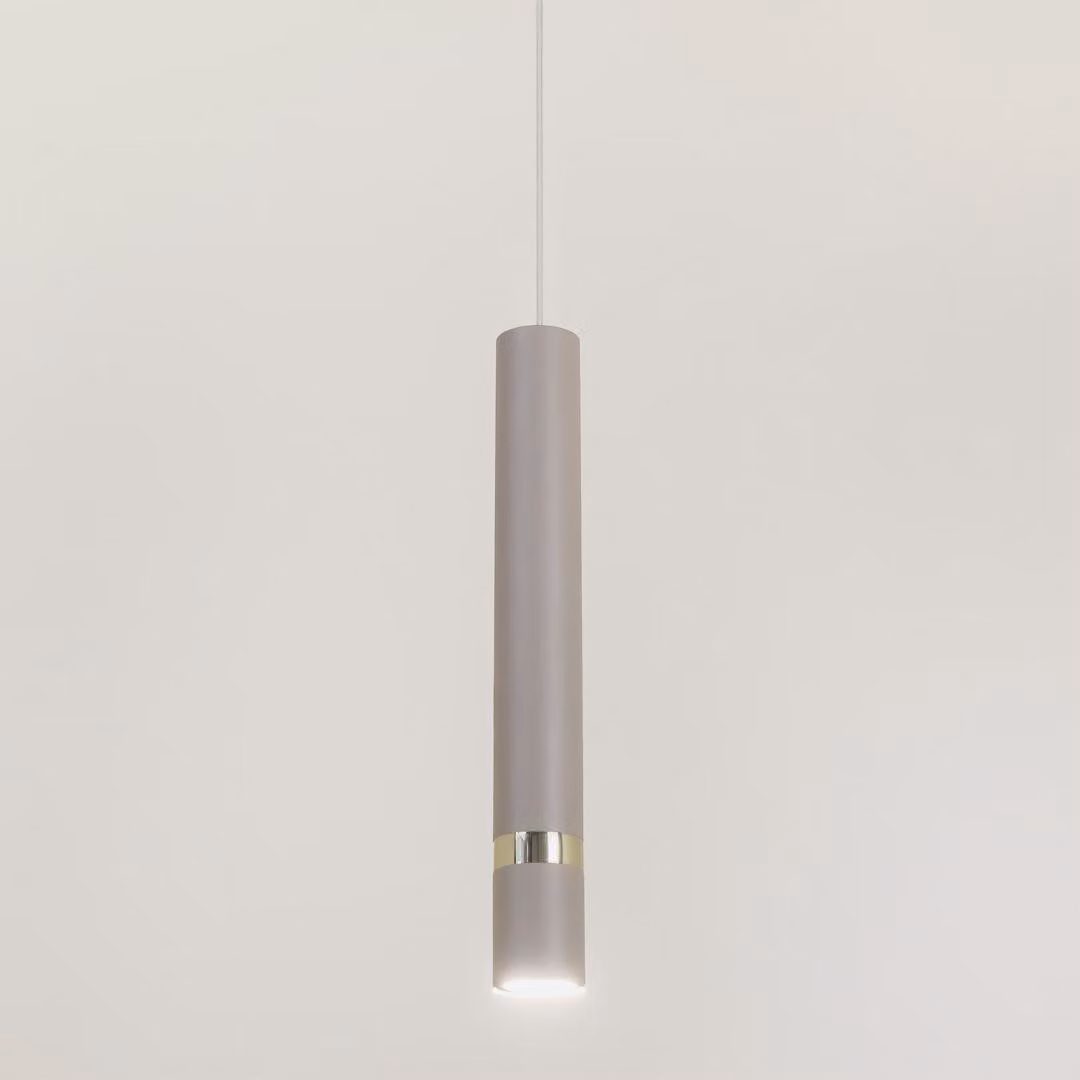Moderna lampada a sospensione tubolare in cashmere con elemento dorato 1xGU10 10W JOKER Milagro