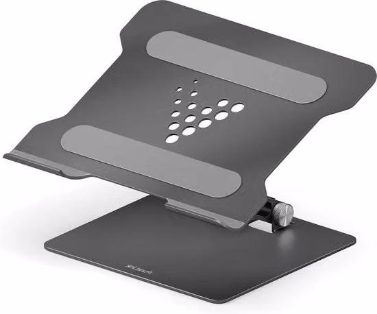 Stanza per laptop - Standa in alluminio regolabile con adesivi antiscivolo e raffreddamento - In altezza regolabile stanza per laptop ergonomico per ufficio casa spazio grigio