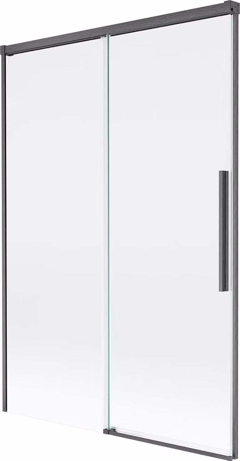 Mexen Rox paravento da bagno 2 ante scorrevoli 120 x 150 cm, trasparente, grigio canna di fucile spazzolato - 8C9-120-001-66-00