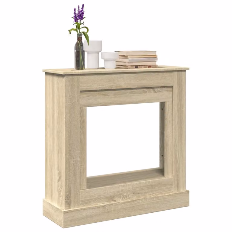 Cornice per Camino vidaXL in Rovere Sonoma, Colore Marrone/Beige, L 90 cm x P 30 cm x H 90 cm