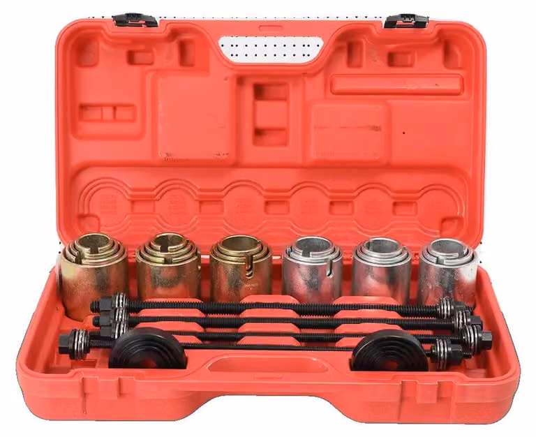 Kit di strumenti per la rimozione dei cuscinetti dell'asse, 26 pezzi, acciaio 45#, dimensioni del contenitore 22 x 5,5 x 12,7 pollici, peso 15,5 kg, compatibilità universale