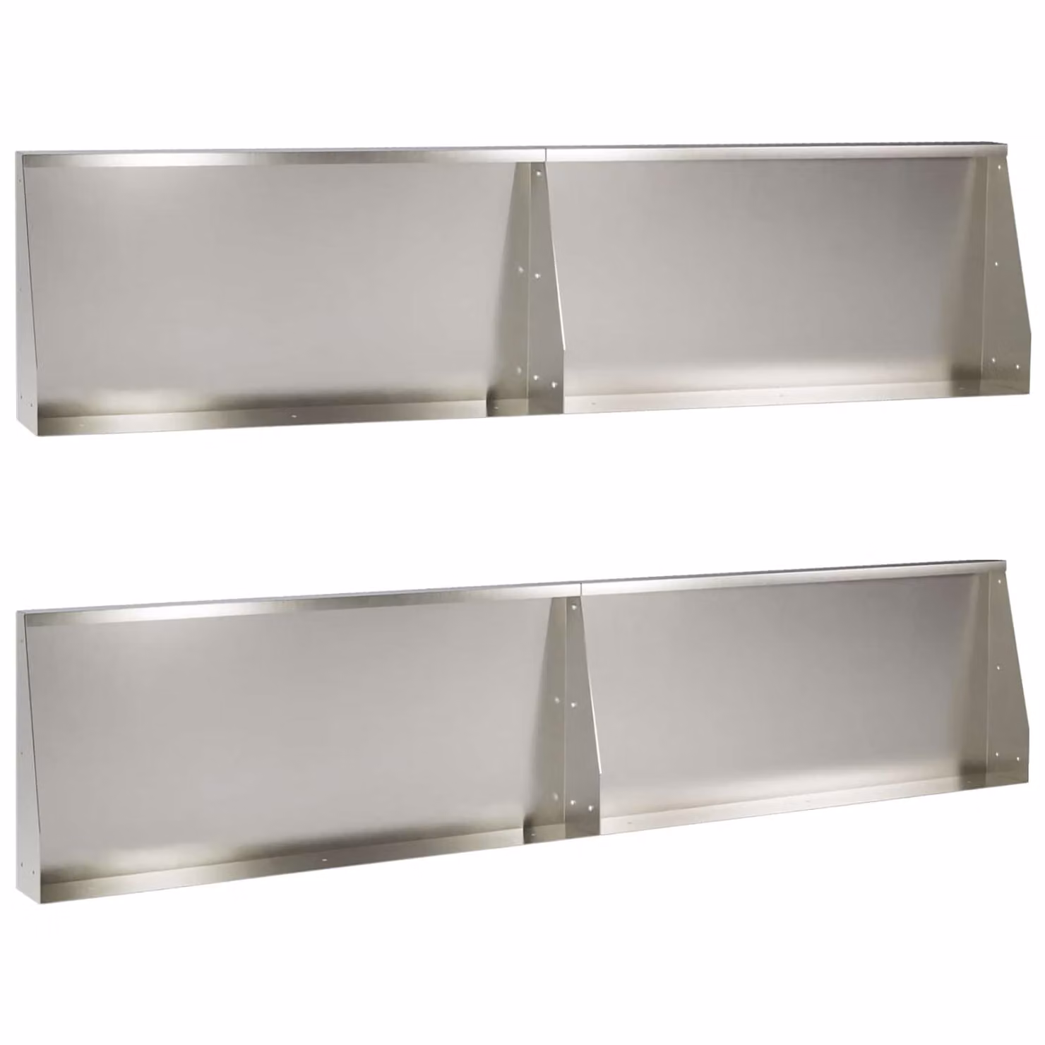 Set di 4 pezzi di aiuole rialzate vidaXL in acciaio inox argento L: 100 cm, H: 50 cm, P: 12 cm
